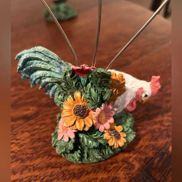 Colorful Rooster Photo Holder Set - Picture 2 of 4